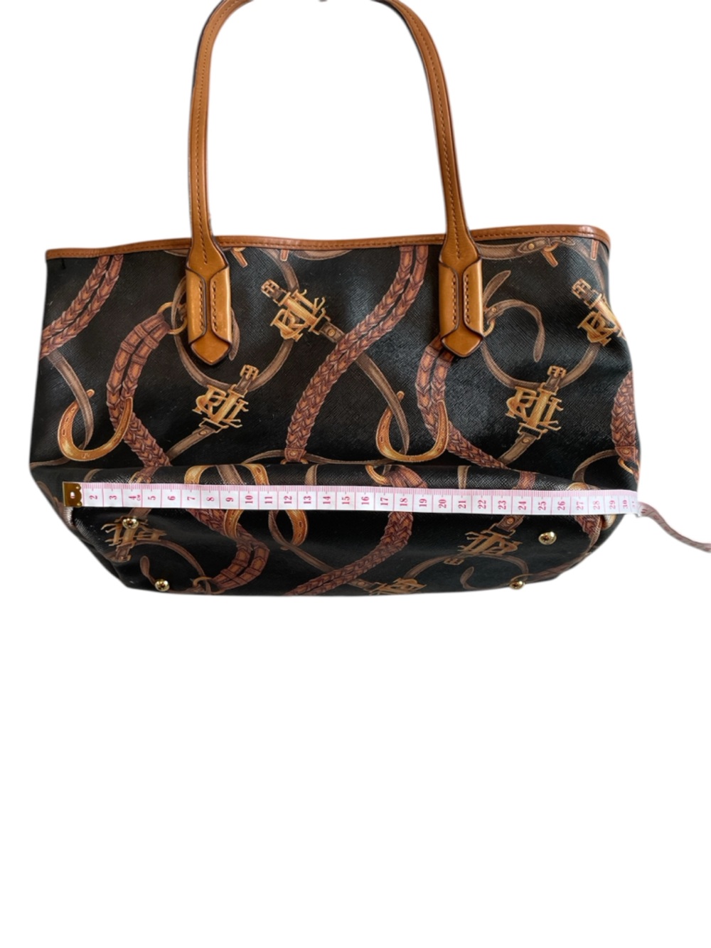 Ralph Lauren Black and Tan Tote Bag - Picture 10 of 11